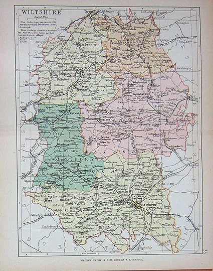 Mappa Inghilterra C1895 Wiltshire Salisbury Bradford Wiley Amazon It Casa E Cucina Cartina Inghilterra Salisbury