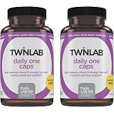Twinlab Daily One Caps Without Iron - Nutritional Supplement with Zinc, B Vitamins, Magnesium, and More - 60 Capsules - 2 Pack