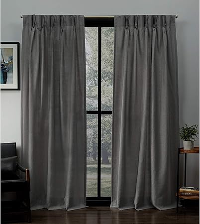 Amazon Com Exclusive Home Curtains Loha Linen Pinch Pleat Curtain