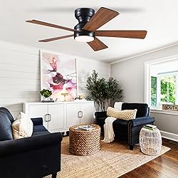 Ceiling Fans with Lights Flush Mount - 46in Low
