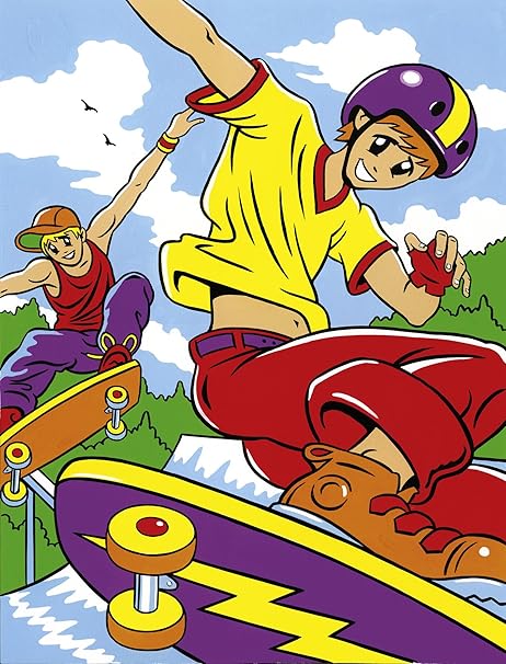 Kit Peinture Par Numero Manga Skate Lefranc Bourgeois Amazon Fr
