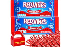 MUCHAI INNOVATIONS Red Vine Twists Licorice Candy | Original Red Soft & Chewy - Fruit Flavored | For Party Snack Birthday Gift Valentine Travel Camp Office Reception | 2 Trays Boxes Plus Muchai Box (2 Trays Boxes)