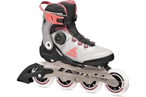 Rollerblade Macroblade 90 BOA® Women's Adult Fitness Inline Skate, Grey/Amethyst Rose, Performance Inline Skates