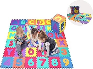 Star Ibaby Alfombra Puzzle Bebé 36 Piezas - 195x195 cm - Espuma ...