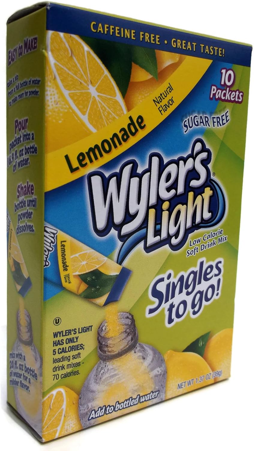 Wyler's Light Lemonade Singles to Go! Caffeine and Sugar Free and Only