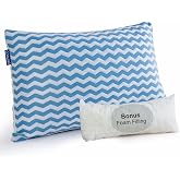 Suhedy King Size Pillows - Adjustable Firm King Pillows for Back Stomach and Side Sleeper- Shredded Memory Foam Cooling Pillow for Neck and Shoulder Pain with Washable Cover and Bonus Foam Fill