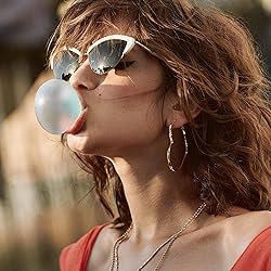 GLOQUAT 14K Gold Heart Hoop Earrings for Women
