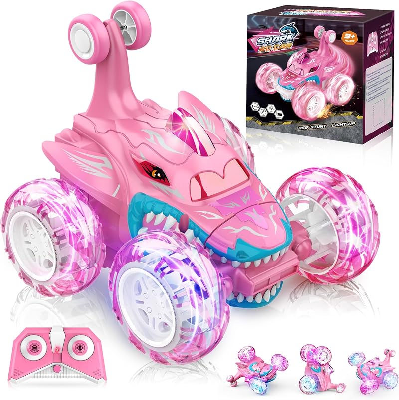Dislocati Shark RC Car 360 Flip LED Lights 2.4GHz USB Charge Age 5+