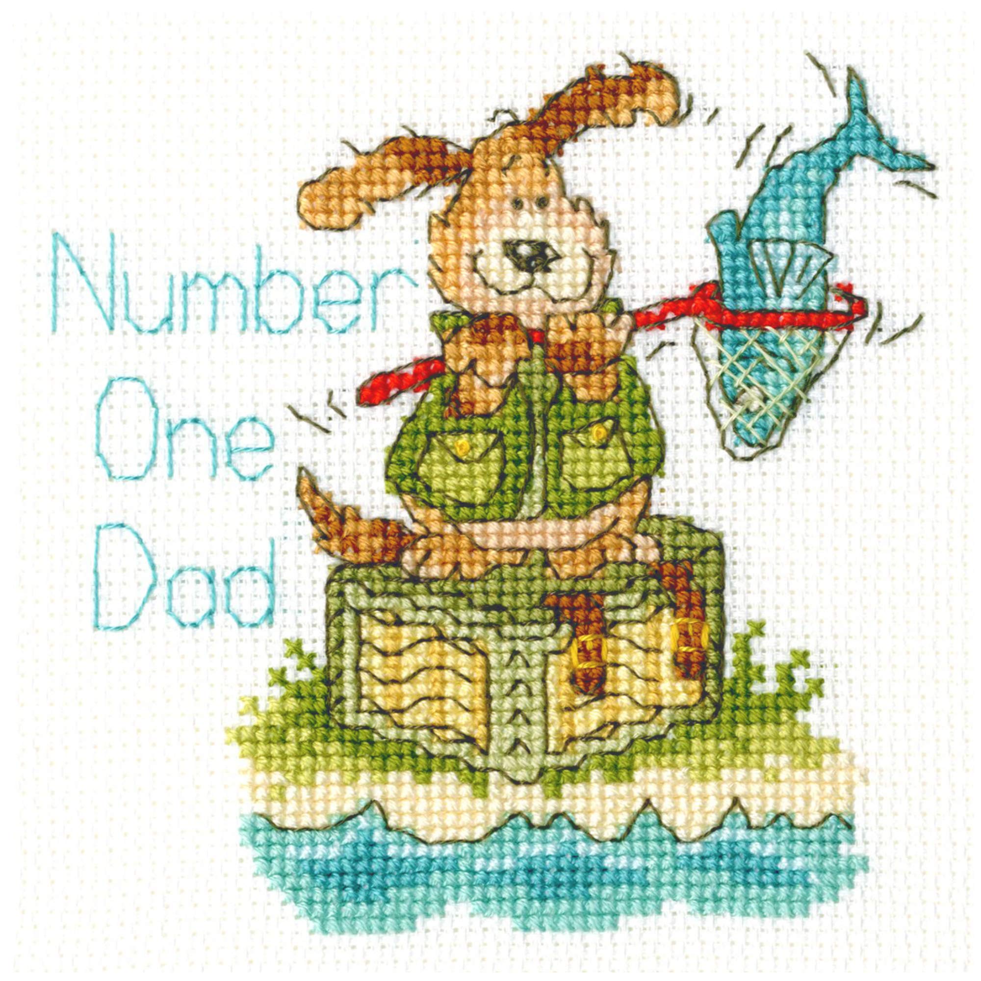 Bothy Threads Cross Stitch Card Kit - Number One Dad