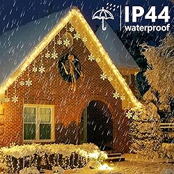 Toodour Christmas Snowflake Lights Outdoor, 17.22ft