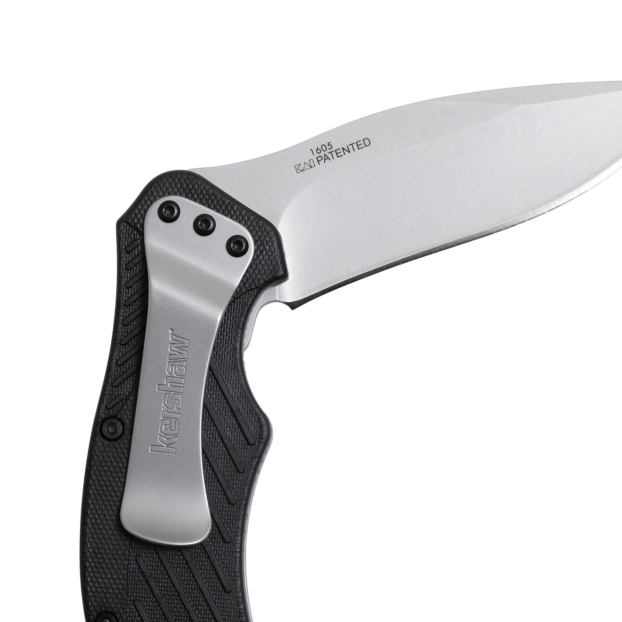 Kershaw Clash Pocket Knife, Black Serrated (1605CKTST); 3.1” Stainless