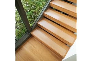 CABLEGEEKER Stair Treads Non Slip 30”x 6”, 15 Pack Pre-Cut Transparent Anti Slip Staircase Tape, Indoor Outdoor Adhesive Strips with Roller, PEVA Waterproof and High Viscosity, Prevents Slipping for Kids, Elders