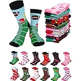 Ramede 12 Pairs Football Valentine's Day Socks Heart Novelty Funny Crew Socks Cotton Pink Football Stockings for Valentine Game Day Women Men Gifts