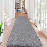 SHACOS Hallway Runner Rug Non Slip Grey 80x300cm Dirt Trapper Indoor Mat