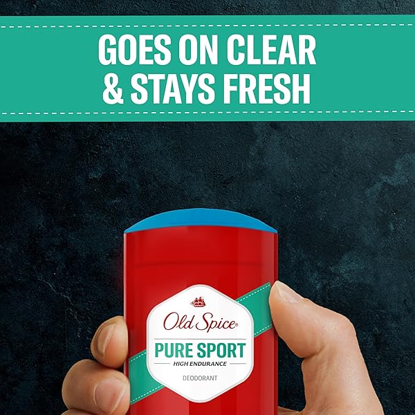 OLD SPICE HIGH ENDURANCE DEODORANT FOR MEN, ALUMINUM FREE, PURE SPORT SCENT, 2.25 OZ