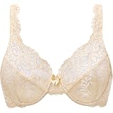 HSIA Minimizer Bra For Women - Full Coverage Underwire Lace Bra, Plus Size, Light Coral, 44DD