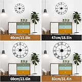 Mee 2ou Wall Clock 40cm Non-Ticking Vintage Silent 16 Inch Roman Numerals view 5