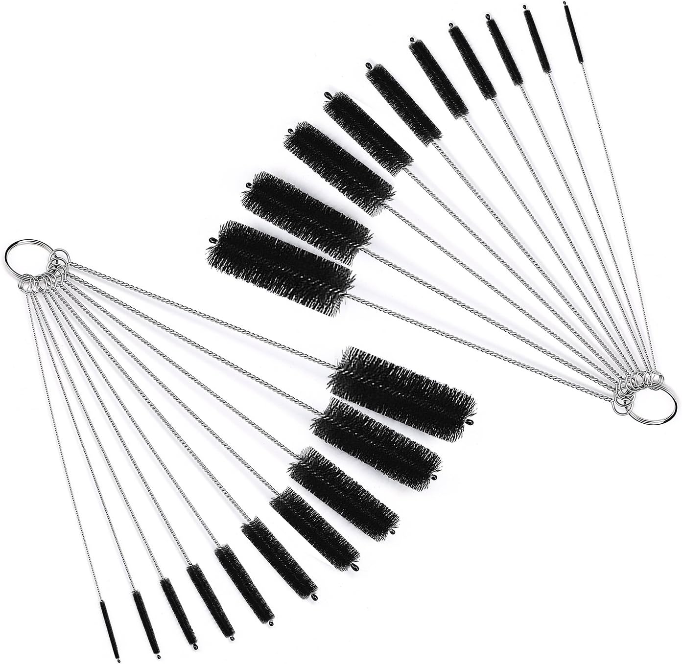 Nylon Tube Brush Set Nylon Cleaning Brushes 20 Pieces for Drinking Straws Glasses Keyboards Jewelry Cleaning,Antistatic Brushes,Beaker Cleaning Brushes