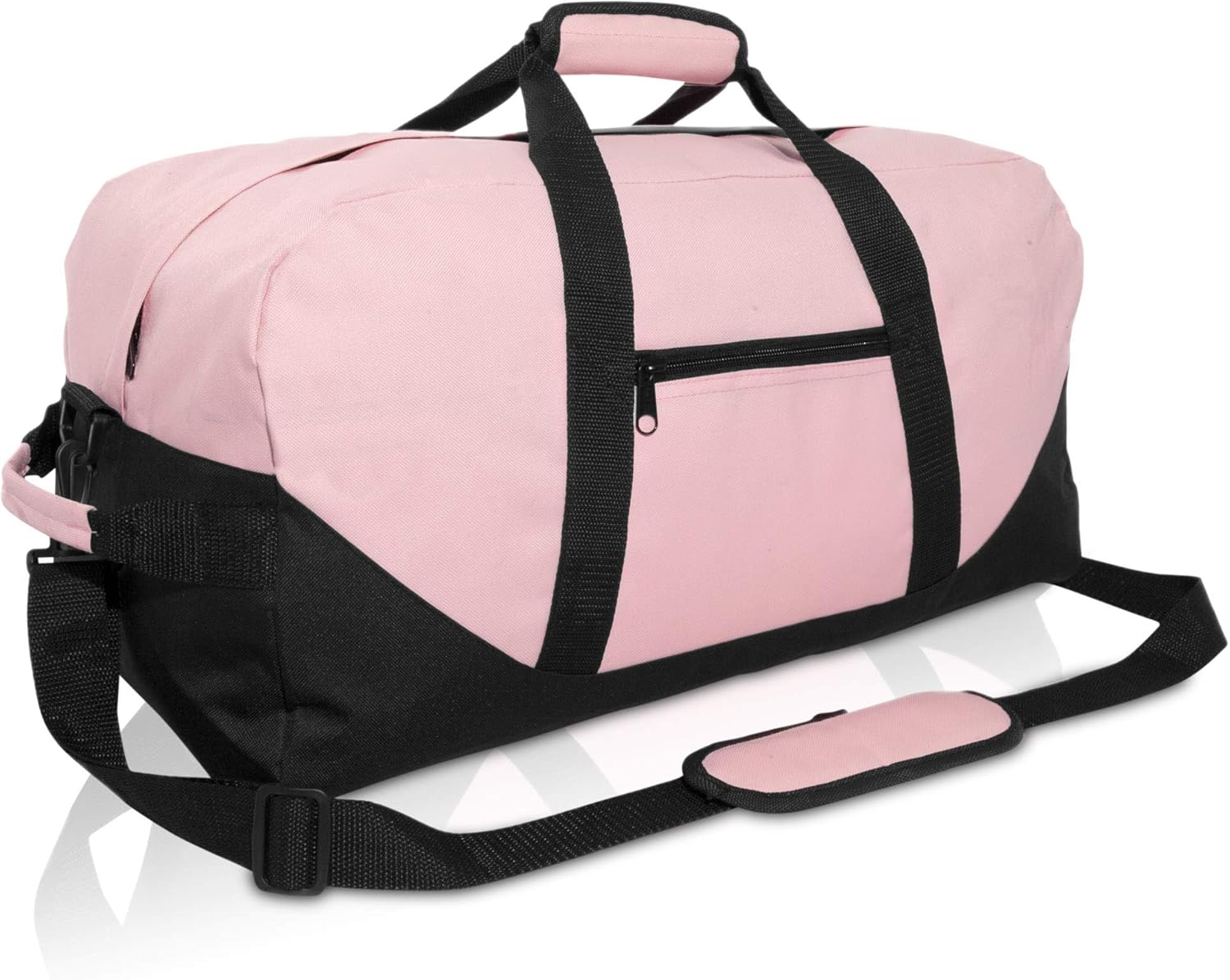 21" Large Duffle Bag with Adjustable Strap (Pink): Clothing