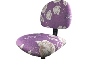 mmcrz Office Computer Chair Covers, Split Stretchable Seat Cover Removable & Washable Rotating Chair Protective Slipcover