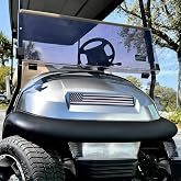 Black and Grey American Flag Club Car Precedent Golf Cart Front Name Plate. Compatiblem with Club Car Precedent Carts. Custom (Black &amp; Grey Flag)