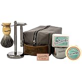 Gentleman Jon Deluxe Vintage Shaving Kit - 8pc Men's Safety Razor Gift Set
