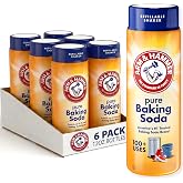 Arm &amp; Hammer Pure Baking Soda Shaker - 12 Oz - (Pack of 6) | Mess-Free, Refillable Water-Resistant Packaging, Multi-Purpose 100+ Uses, 100% Pure Sodium Bicarbonate Powder