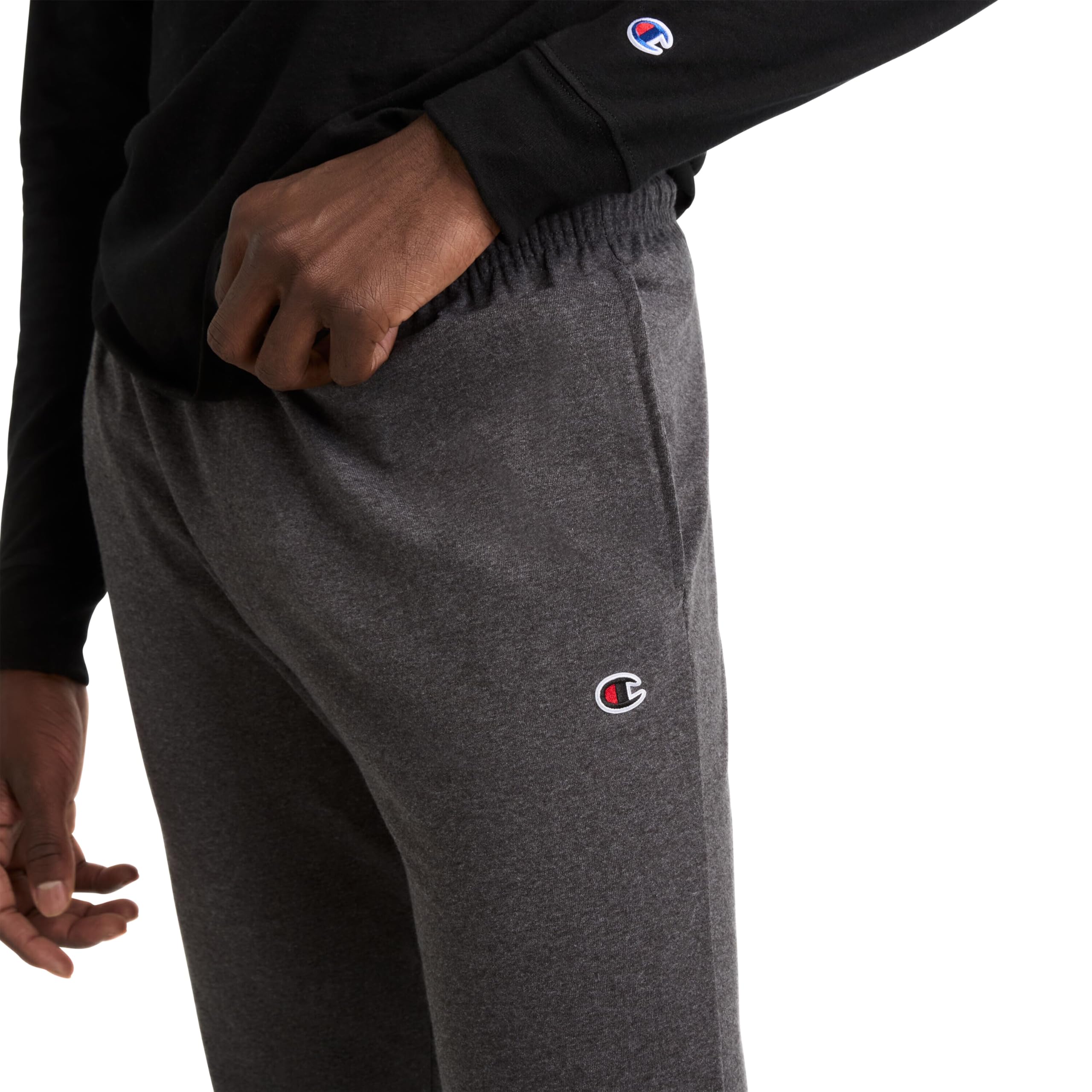 Champion Men's Joggers, Everyday Cotton, Lightweight Lounge Knit Pants for Men, 31