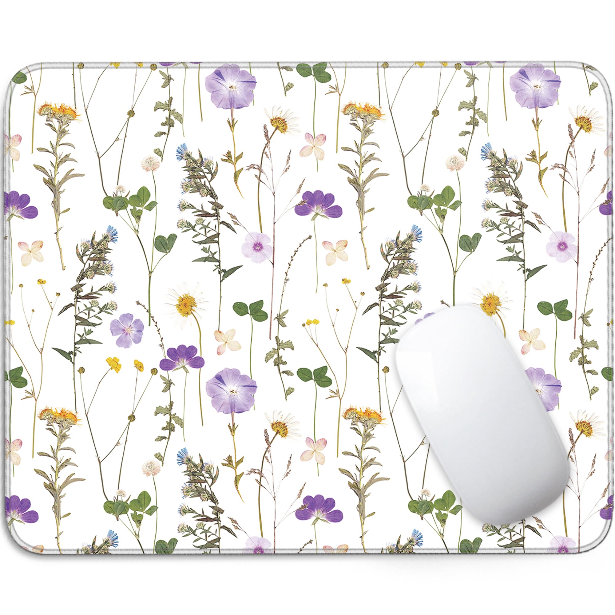 Photo 1 of LVYUNF Mouse Pad - Beautiful Flowers Plants Square Mousepad Washable with Non-Slip Rubber Base,Stitched Edge -Mouse Pads for Desk Computers Laptop Mouse- Home Office Decor Desk Accessories-10x8 Inch