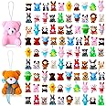 Jerify 150 Pcs Mini Stuffed Animal Bulk Cute Small Plush Toys Small Stuffed Animal Keychain Tiny Toys for Classroom Prizes Rewards Gift Claw Machine Fillers(Animal)