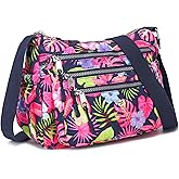 AOCINA Crossbody Bags for Women Multi Pocket Nylon Lightweight Ladies Purses Messenger Shoulder Handbags Satchel Travel Bag