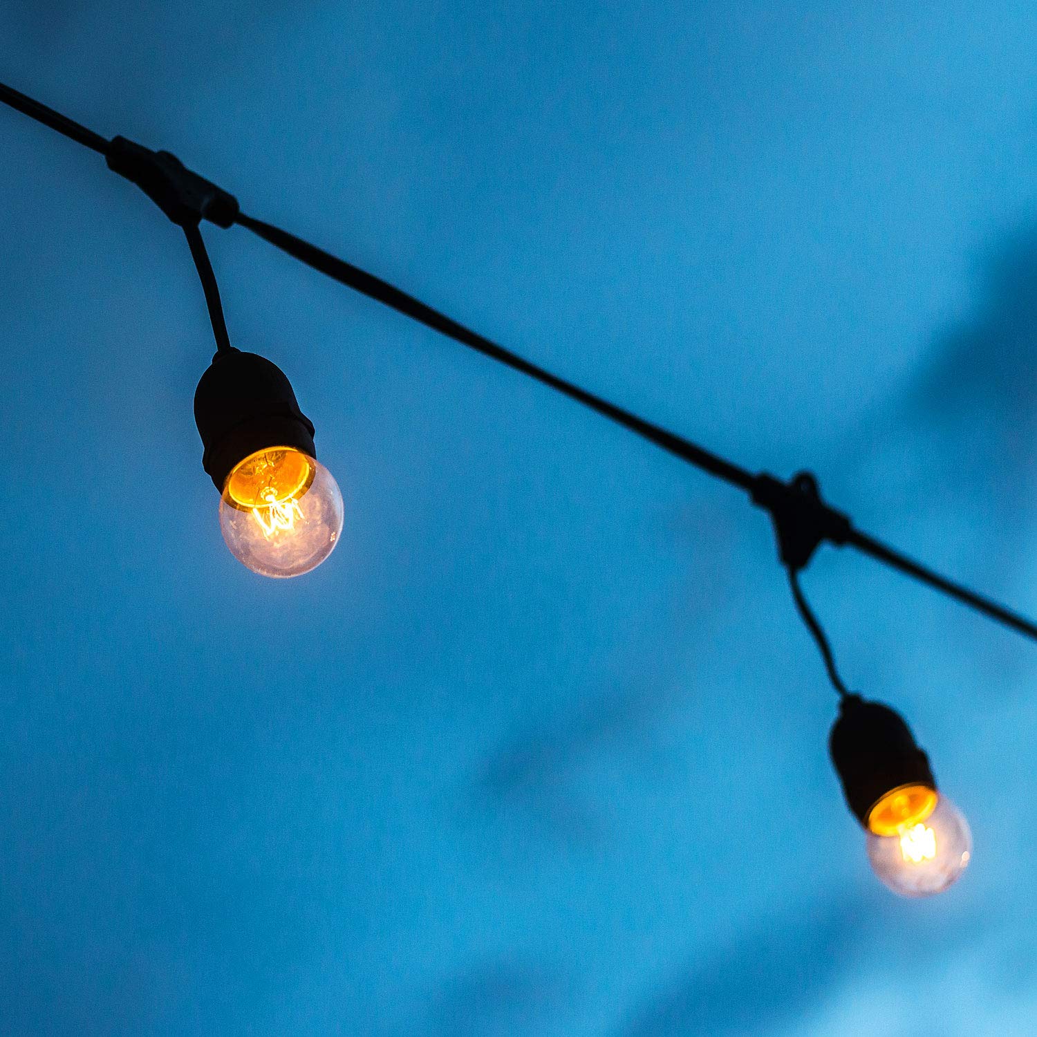 keymit G40 25Ft LED Dimmable Outdoor String Lights Edison Vintage