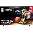 Hisense 65-Inch Class U6 Series Mini-LED ULED 4K UHD Google Smart TV (65U6N, 2024 Model) - QLED, Motion Rate 240, HDR 10+, Fu