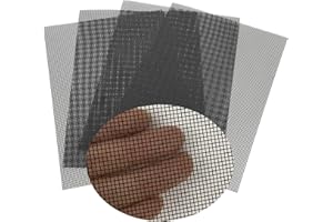 AWIORETON Wire Mesh Sheet, 4 Pack 16 Mesh Woven PVC Coated Galvanized Wire Mesh, 8 × 12 inch（30 X 21CM） Woven Wire Mesh for Vent, Cage, Cabinets Mesh, DIY Project.