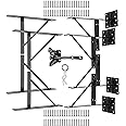 Anti Sag Gate Kit with Gate Hinges Heavy Duty for Wooden Fences-No Sag Gate Corner Brace Bracket for Doors, Corral Gates, Wood Windows (2 Sets of Gate Kit and Gate Latch)