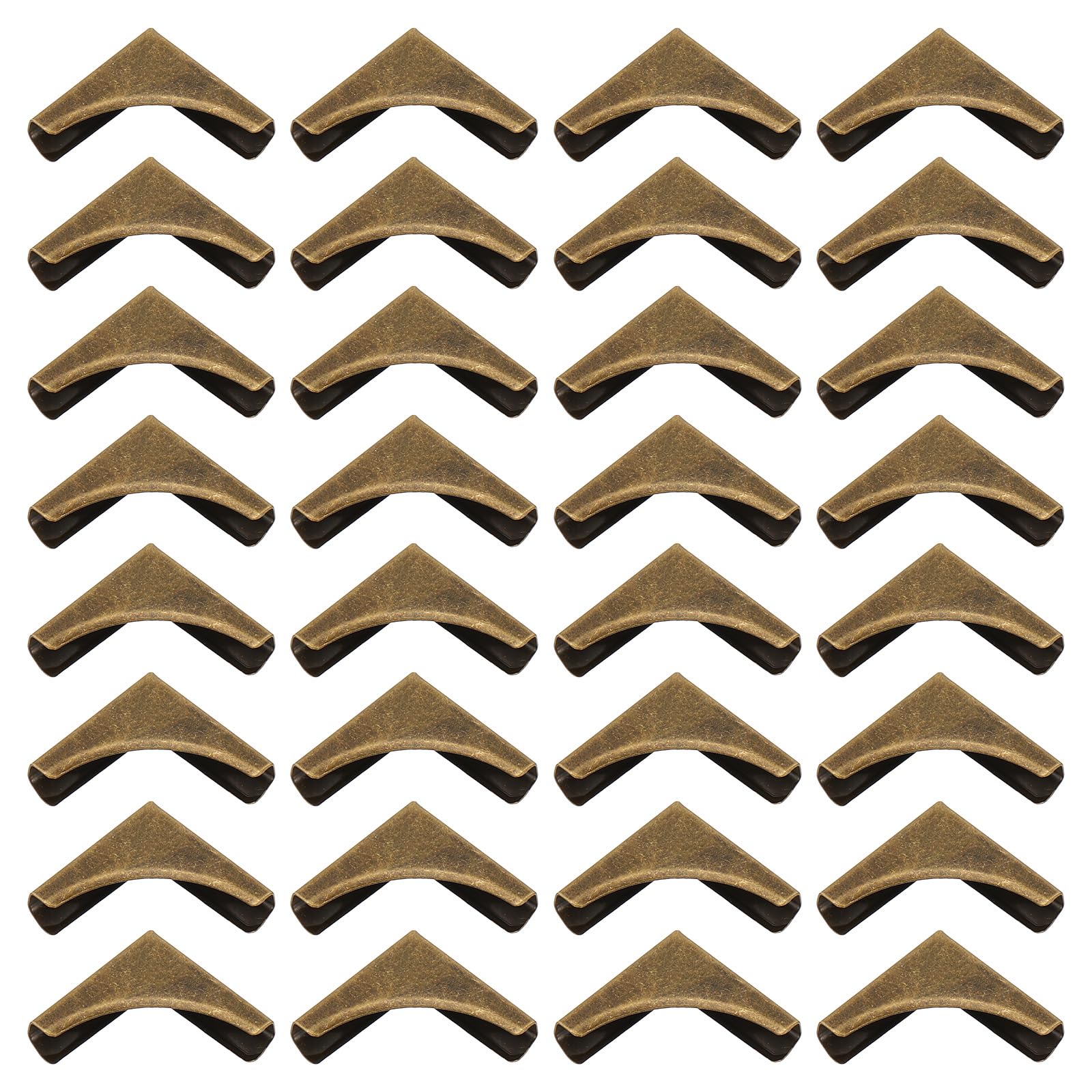 PATIKIL 22mm Metal Book Corners, 80pcs Photo Corners Book Corners Protector Retro Metal for Crafting Scrapbook Photo Album Book Binding, Bronze
