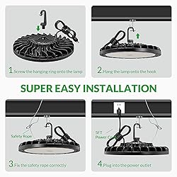 Flakeeper LED High Bay Light 100W 14000 LM with US
