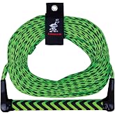 Airhead Water Ski Rope with EVA Handle, 1 Section for Tubing, Water Skis and Wakesurf Boards,Green and Black