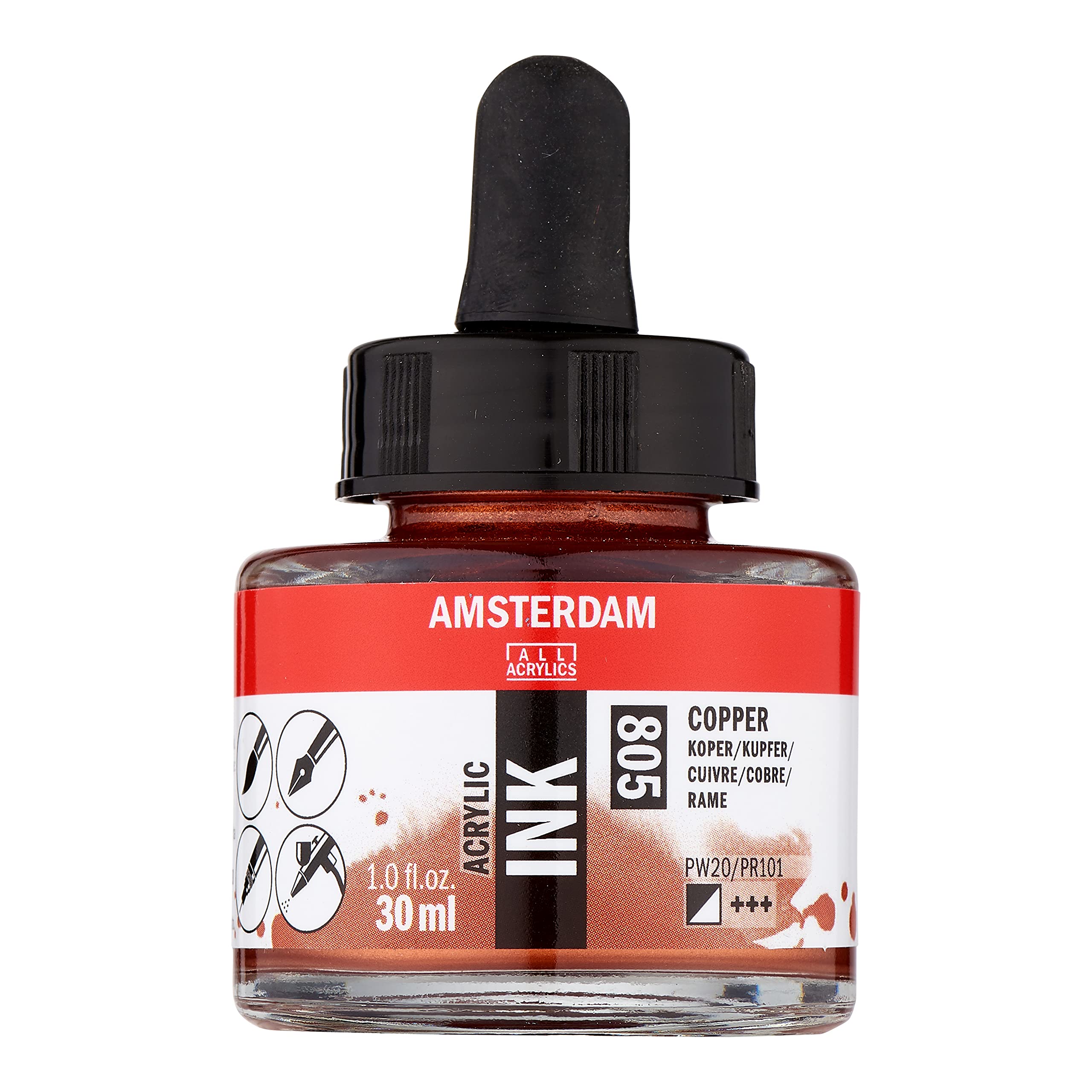 Amsterdam Acrylic Ink Bottle 30 ml Copper 805 (17208050)