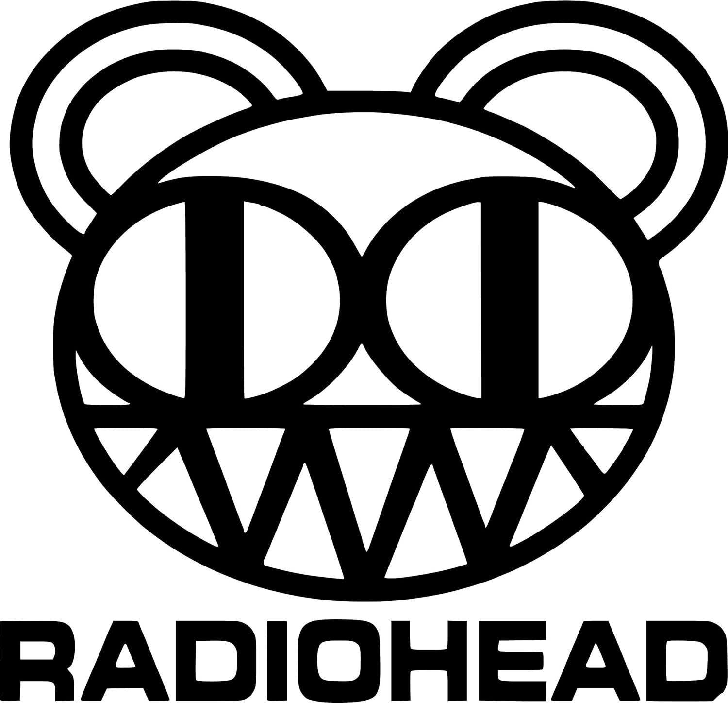 Amazon Com Radiohead Logo Decal Sticker H 6 By L 6 Inches White