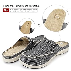 Mens Slippers with Arch Support, Canvas House