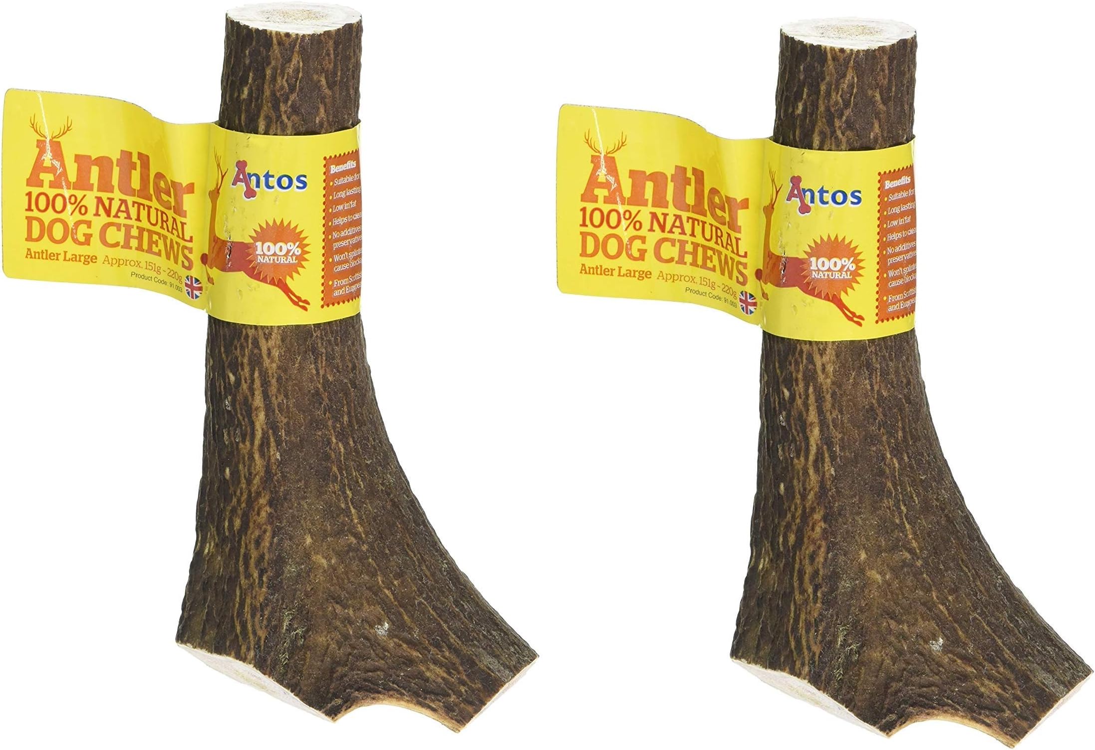 Antos Antler Natural Dog Chew - Large - 2 Pack