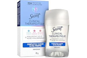 Secret Clinical Strength Invisible Solid Antiperspirant and Deodorant, Completely Clean, 45 g