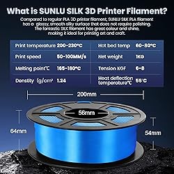 SUNLU 3D Printer Silk Filament,Shiny Silk PLA