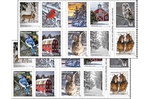 UNITED STATES POSTAL SERVICE Generic Winter Scenes Forever Postage Stamps 2 Books of 20 First Class US Postal Holiday Celebrations Wedding Celebration Anniversary Traditions (40 Stamps)