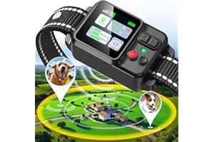 GPS Wireless Dog Collar Fence System,Invisible Electric Fence for Dogs,Adjustable Range 49-6561ft,3 Training Mode,Rechargeabl
