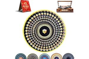 Animated Zoetrope Slipmat — 12″ Optical Illusion Turntable Mat, Kinetic Animation Vinyl Record Slip Mat with Visual Art Zoetr