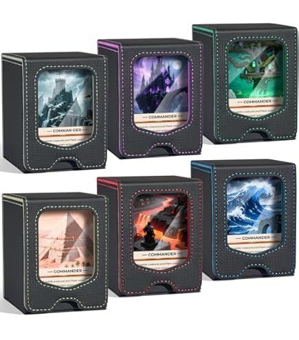 Amazon.com: Jaffzora Card Deck Box for MTG Commander, Large 6 in 1