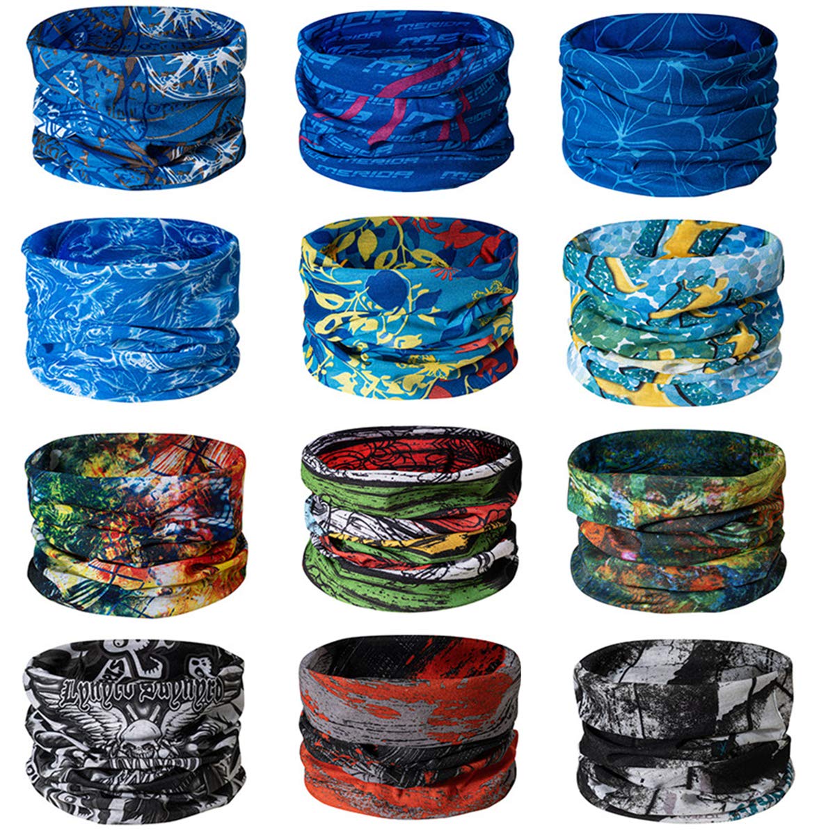 TAIYUNWEI Outdoor Multifunctional Sports Magic Seamless Scarf, Magic Head Scarf, Elastic Headband Bandana, UV Resistance Sport Headwear for Riding, Motorcycling, Hiking, Fishing, Yoga.
