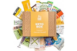 BUNNY · JAMES · Keto Healthy Snack Box Gift Basket - Ultra Low Carb, 5G Net Carbs or Less, Low Sugar - High Fat Keto-Friendly Snacks for Men, Women & Adults - Ketogenic Care Package w Keto Bars, Cookies, Jerky
